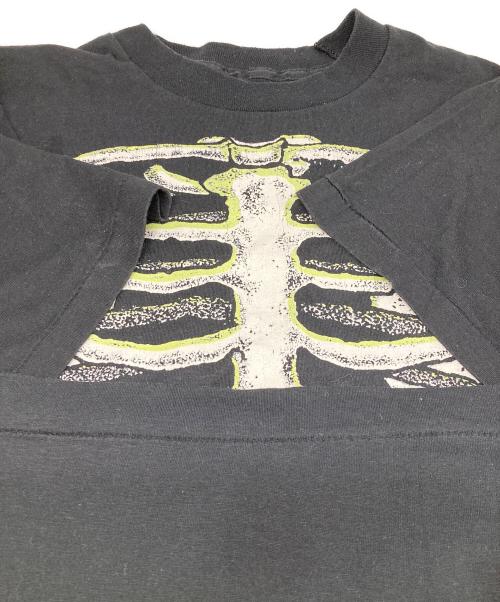 USED（ユーズド）USED (ユーズド) ボーンプリントTシャツ ブラック サイズ:FREEの古着・服飾アイテム