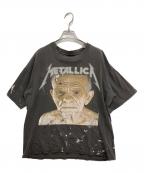 METALLICAメタリカ）の古着「90’sEntaer Sandoman バンドTシャツ」｜グレー