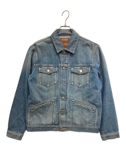 follow（フォロー）follow (フォロー) Icon Denim jacket ブルー サイズ:Lの古着・服飾アイテム