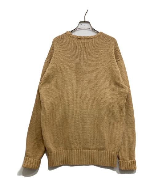 POLO RALPH LAUREN（ポロ・ラルフローレン）POLO RALPH LAUREN (ポロ・ラルフローレン) コットンニット ベージュ サイズ:Lの古着・服飾アイテム