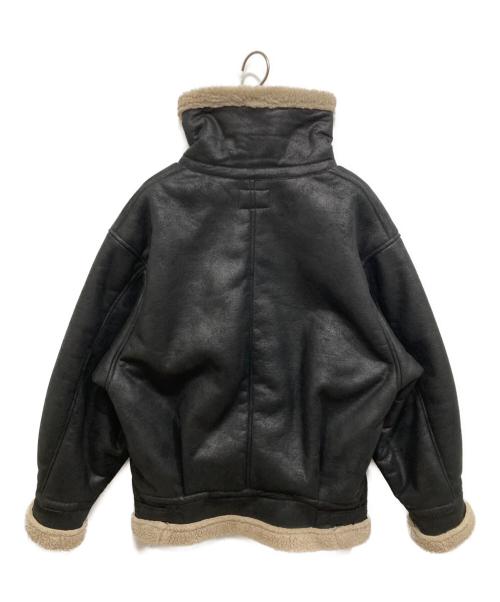MONKEY TIME（モンキータイム）MONKEY TIME (モンキータイム) フェイク ムートン ボア フライトジャケット ブラック サイズ:Sの古着・服飾アイテム