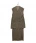 ANDRESD（アンドレスド）の古着「back sheer gilet setup dress」｜ベージュ