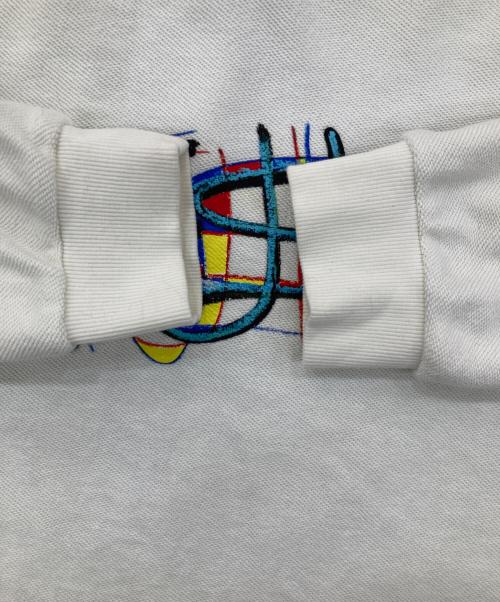 VAUNDY（バウンディー）Vaundy (バウンディー) Logo Hoodie Fusion ホワイト×ブルー サイズ:Lの古着・服飾アイテム