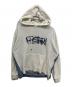 Vaundy（バウンディー）の古着「Logo Hoodie Fusion」｜ホワイト×ブルー