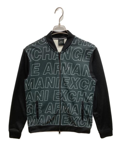 ARMANI EXCHANGE（アルマーニ エクスチェンジ）ARMANI EXCHANGE (アルマーニ エクスチェンジ) 総柄ジップジャケット ブラック サイズ:XSの古着・服飾アイテム