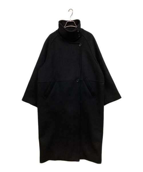 SIMPLICITE（シンプリシテ）simplicite (シンプリシテ) Wビーバーコクーンスタンドカラー ブラック サイズ:FREEの古着・服飾アイテム