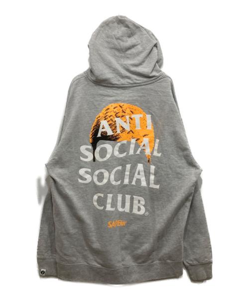 anti social social CLUB（アンチソーシャルソーシャルクラブ）ANTI SOCIAL SOCIAL CLUB (アンチソーシャルソーシャルクラブ) SAPEur (サプール) プリントパーカー グレー サイズ:XLの古着・服飾アイテム