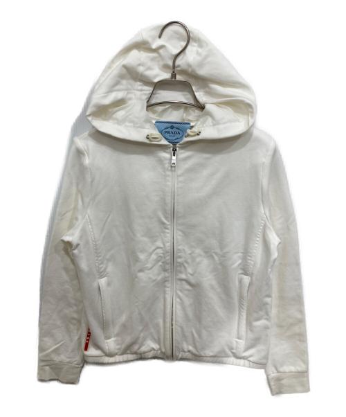 PRADA（プラダ）PRADA (プラダ) ジップパーカー ホワイト サイズ:XSの古着・服飾アイテム