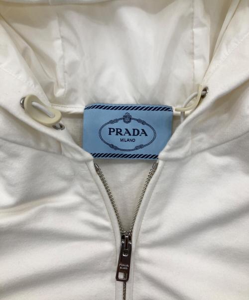PRADA（プラダ）PRADA (プラダ) ジップパーカー ホワイト サイズ:XSの古着・服飾アイテム