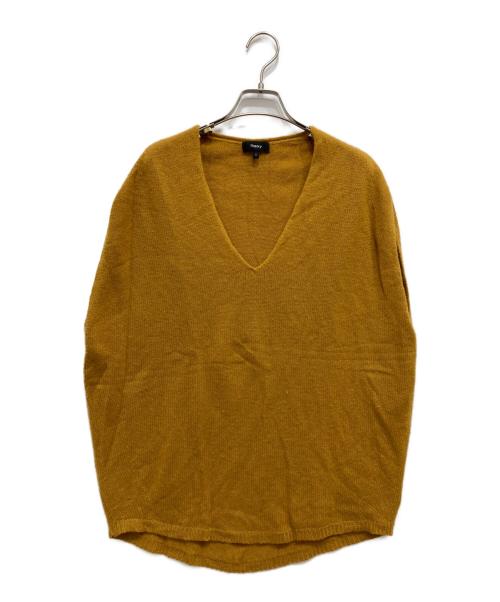 theory（セオリー）theory (セオリー) V NECK CAPE/カシミヤニットベスト オリーブ サイズ:Sの古着・服飾アイテム