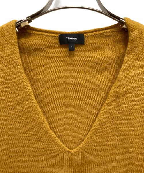 theory（セオリー）theory (セオリー) V NECK CAPE/カシミヤニットベスト オリーブ サイズ:Sの古着・服飾アイテム
