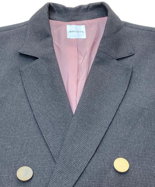 NOLLEY'S（ノーリーズ）NOLLEY'S (ノーリーズ) ダブルチェックテーラ－ドジャケット ブラウン サイズ:38の古着・服飾アイテム