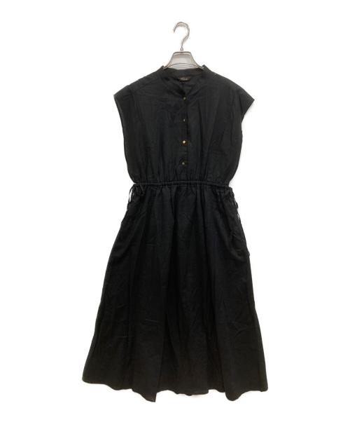 ROSSO（ロッソ）ROSSO (ロッソ) リネンコットンウエストギャザーワンピース ブラック サイズ:FREE 未使用品の古着・服飾アイテム
