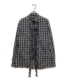 DIESEL（ディーゼル）の古着「フリルチェックシャツ」｜ネイビー