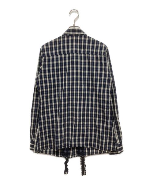 DIESEL（ディーゼル）DIESEL (ディーゼル) フリルチェックシャツ ネイビー サイズ:不明の古着・服飾アイテム