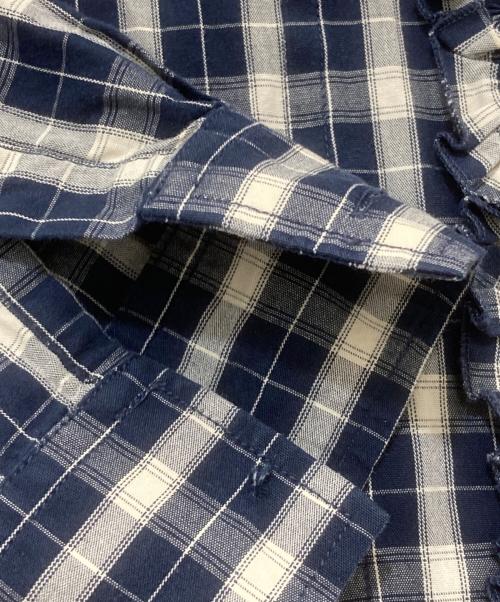DIESEL（ディーゼル）DIESEL (ディーゼル) フリルチェックシャツ ネイビー サイズ:不明の古着・服飾アイテム