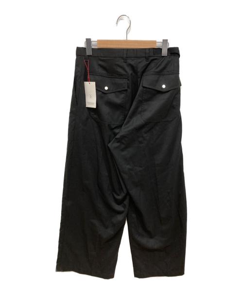 MAISON SPECIAL（メゾンスペシャル）MAISON SPECIAL (メゾンスペシャル) T/W Stretch Italian Army Motorcycle Pants ブラック サイズ:１の古着・服飾アイテム
