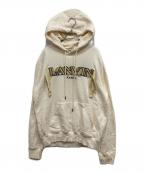 LANVINランバン）の古着「Curb Lace Popover Hoody/ロゴプルオーバーパーカー」｜ホワイト
