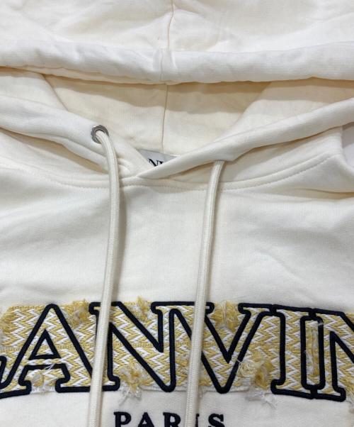 LANVIN（ランバン）LANVIN (ランバン) Curb Lace Popover Hoody/ロゴプルオーバーパーカー ホワイト サイズ:不明の古着・服飾アイテム