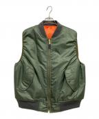 THRIFTY LOOKスリフティールック）の古着「MA-1 リバーシブルベスト」｜カーキ
