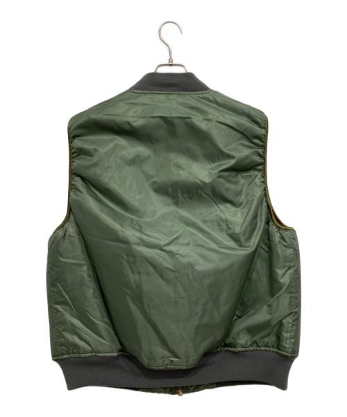 THRIFTY LOOK（スリフティールック）THRIFTY LOOK (スリフティールック) MA-1 リバーシブルベスト カーキ サイズ:不明の古着・服飾アイテム
