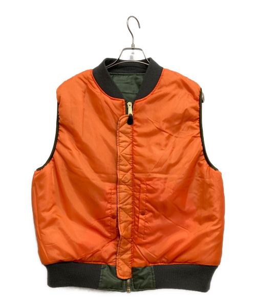 THRIFTY LOOK（スリフティールック）THRIFTY LOOK (スリフティールック) MA-1 リバーシブルベスト カーキ サイズ:不明の古着・服飾アイテム