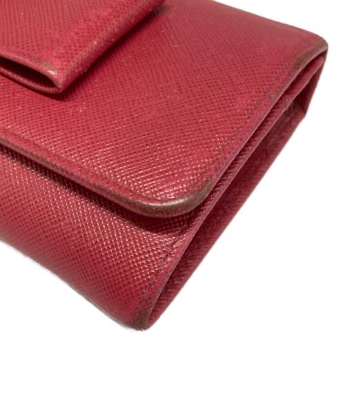 PRADA（プラダ）PRADA (プラダ) SAFFIANO FIOCCO/サフィアーノ 長財布 ショッキングピンクの古着・服飾アイテム