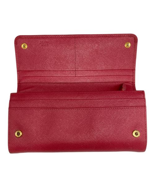 PRADA（プラダ）PRADA (プラダ) SAFFIANO FIOCCO/サフィアーノ 長財布 ショッキングピンクの古着・服飾アイテム
