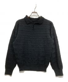 IM MEN（アイム メン）の古着「ZIG ZAG RIB KNIT」｜ブラック