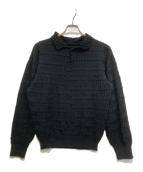 IM MEN（アイム メン）IM MEN (アイム メン) ZIG ZAG RIB KNIT ブラック サイズ:3の古着・服飾アイテム