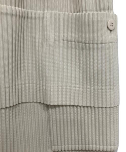 HOMME PLISSE ISSEY MIYAKE（オム プリッセ イッセイ ミヤケ）HOMME PLISSE ISSEY MIYAKE (オム プリッセ イッセイ ミヤケ) MULTI-POCKET/プリーツカーゴパンツ LIMESTONE WHITE サイズ:3の古着・服飾アイテム