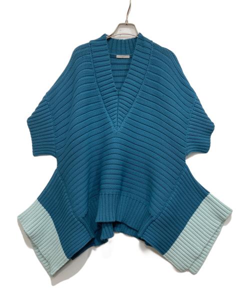 LE PHIL（ル フィル）LE PHIL (ル フィル) チャンキーバイカラーニット ブルー サイズ:Fの古着・服飾アイテム