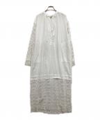 sara mallikaサラマリカ）の古着「Geometric Lace Joint Dress」｜ホワイト