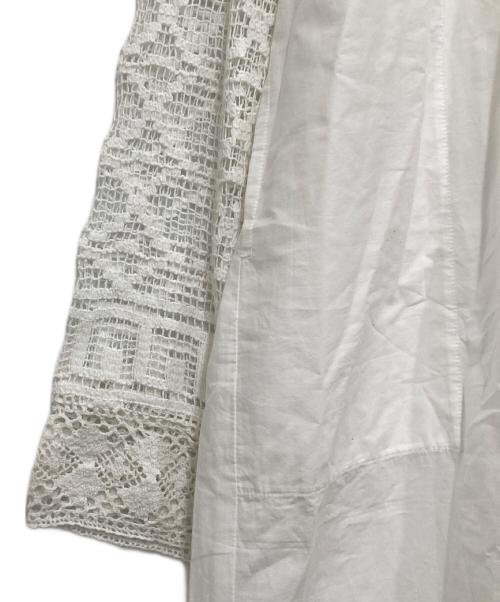 sara mallika（サラマリカ）sara mallika (サラマリカ) Geometric Lace Joint Dress ホワイト サイズ:Mの古着・服飾アイテム