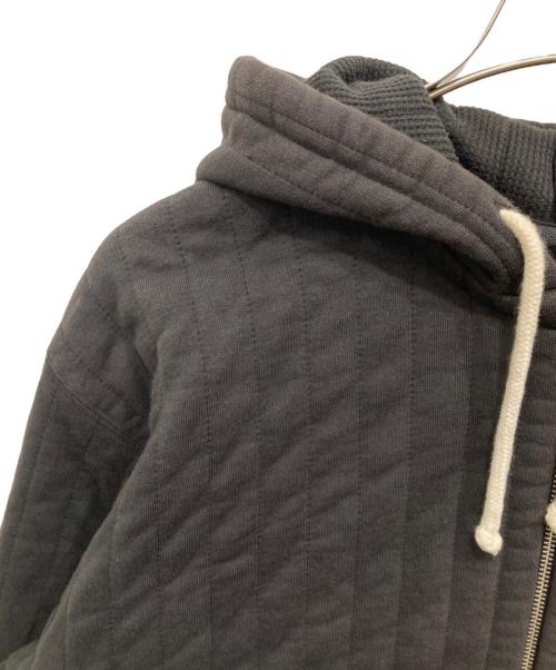 stussy（ステューシー）stussy (ステューシー) VERTICAL QUILTED ZIP HOODIE/キルティングパーカー ブラック サイズ:Lの古着・服飾アイテム