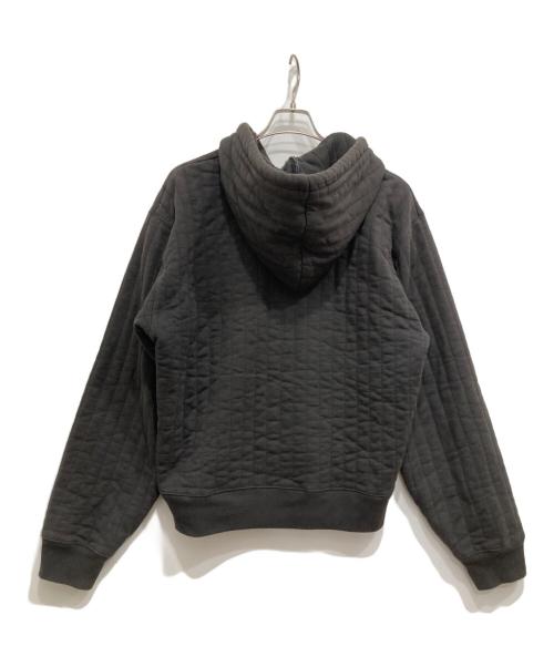 stussy（ステューシー）stussy (ステューシー) VERTICAL QUILTED ZIP HOODIE/キルティングパーカー ブラック サイズ:Lの古着・服飾アイテム