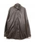 STEVEN ALAN（スティーブンアラン）の古着「ディアスキン レギュラーカラー シャツ LOOSE/レザーシャツ」｜ブラウン