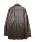STEVEN ALAN (スティーブンアラン) ディアスキン レギュラーカラー シャツ LOOSE/レザーシャツ ブラウン サイズ:L：38000円