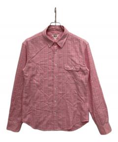 即完売　ワコマリア　オンブレチェックシャツ　Mサイズ　ピンク 中古・古着通販】WACKO MARIA (ワコマリア) オンブレチェックシャツ