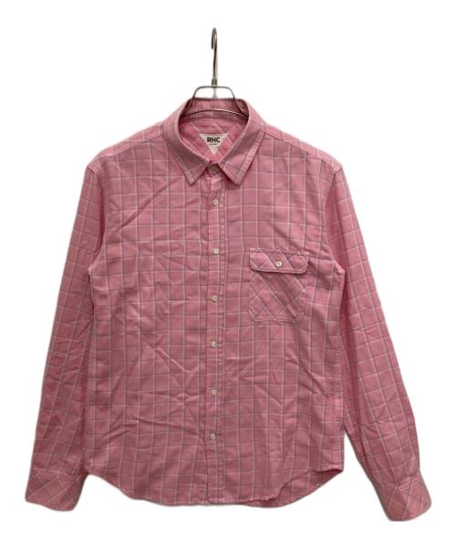 RHC Ron Herman（アールエイチシー ロンハーマン）RHC Ron Herman (アールエイチシー ロンハーマン) チェックシャツ ピンク サイズ:Lの古着・服飾アイテム