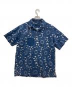 POLO RALPH LAURENポロ・ラルフローレン）の古着「絞り染め刺し子シャツ」｜スカイブルー