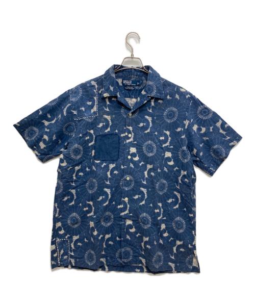POLO RALPH LAUREN（ポロ・ラルフローレン）POLO RALPH LAUREN (ポロ・ラルフローレン) 絞り染め刺し子シャツ スカイブルー サイズ:Mの古着・服飾アイテム