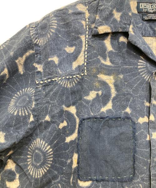 POLO RALPH LAUREN（ポロ・ラルフローレン）POLO RALPH LAUREN (ポロ・ラルフローレン) 絞り染め刺し子シャツ スカイブルー サイズ:Mの古着・服飾アイテム