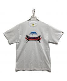A BATHING APE（アベイシングエイプ）の古着「Metal Ape Head Tee」｜ホワイト