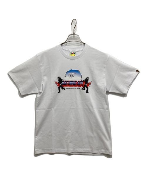 A BATHING APE（アベイシングエイプ）A BATHING APE (アベイシングエイプ) Metal Ape Head Tee ホワイト サイズ:Mの古着・服飾アイテム