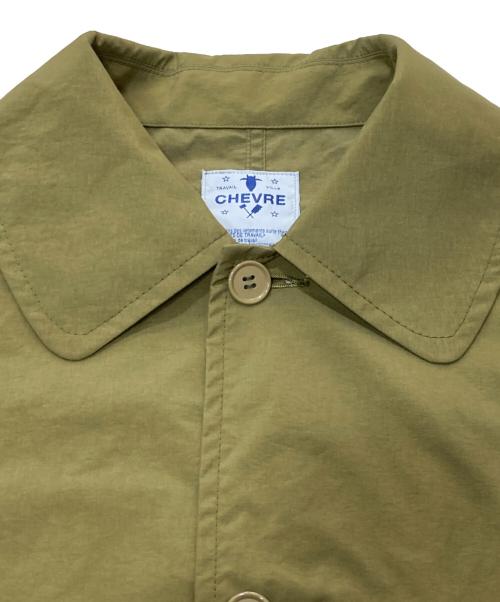 CHEVRE（シェーブル）CHEVRE (シェーブル) ナイロンステンカラーコート カーキ サイズ:38の古着・服飾アイテム
