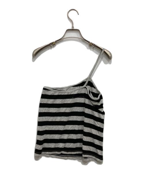 MM6 Maison Margiela（エムエムシックスメゾンマルジェラ）MM6 Maison Margiela (エムエムシックスメゾンマルジェラ) アシンメトリーキャミソールトップ/ノースリーブカットソー グレー サイズ:Mの古着・服飾アイテム