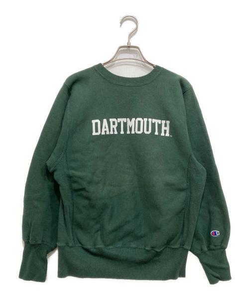 Champion（チャンピオン）Champion (チャンピオン) 90’s両面プリントリバースウィーブスウェット グリーン サイズ:Sの古着・服飾アイテム