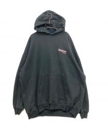 BALENCIAGA（バレンシアガ）の古着「ポリティカルキャンペーンラージフィット フーディー/ユーズド加工パーカー」｜ブラック