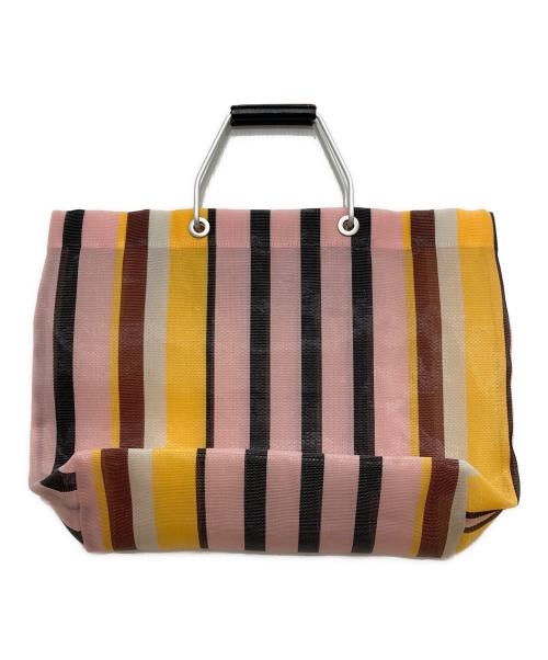 MARNI（マルニ）MARNI (マルニ) ストライプトートバッグ マルチカラー(ローズソルベ)の古着・服飾アイテム